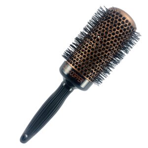 escova de cabelo profissional com barril de cobre